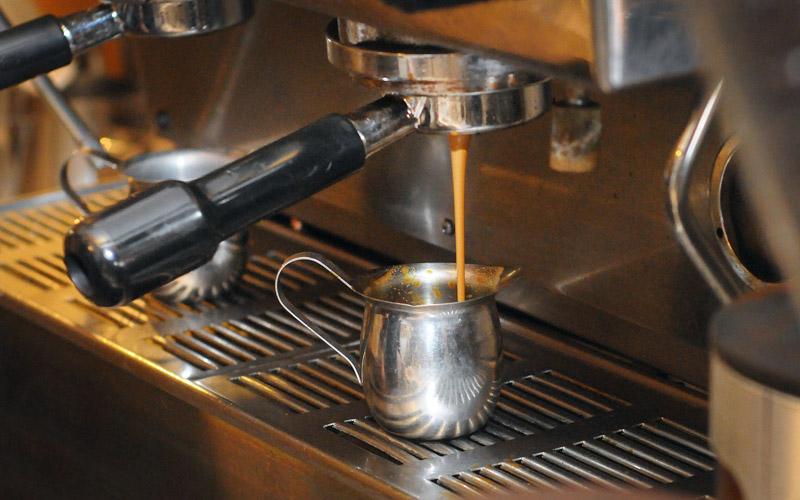 Espresso being made